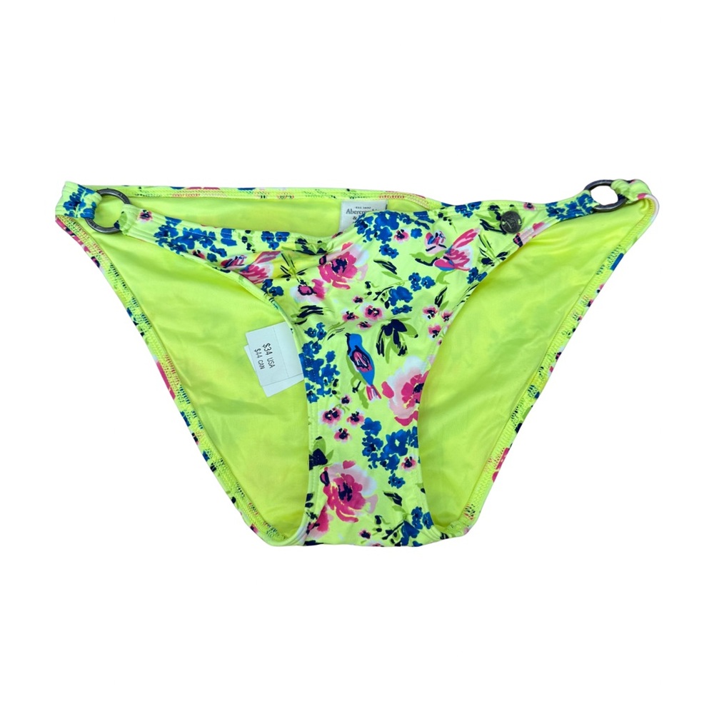 Abercrombie & Fitch Neon Floral Bikini Bottom